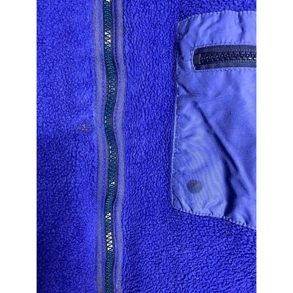 VINTAGE Patagonia Fleece Blue Made in USA Men's Large Distressed READ - Picture 5 of 16